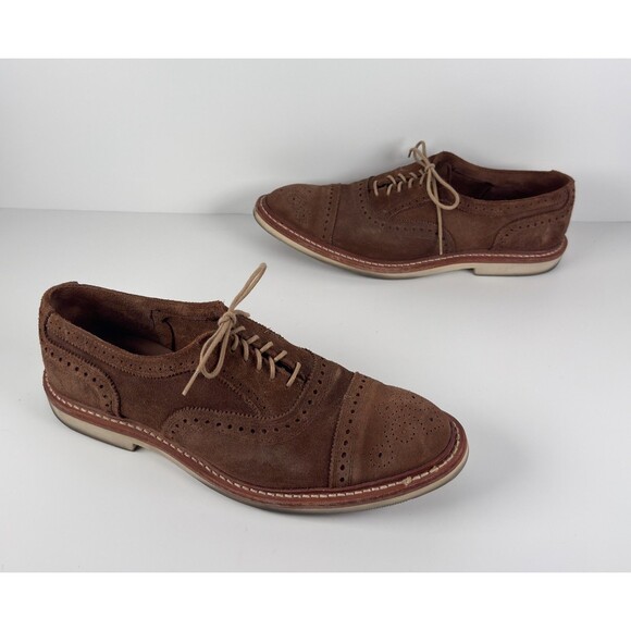 Allen Edmonds Brown Suede Strandmok Men\'s Cap Toe Oxford Size US 9.5 D main image 4